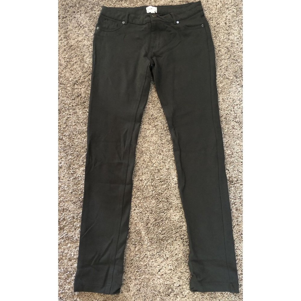 TIMING ~ Skinny Ankle Jeans ~ Size Large ~ Dark Olive Color ~ 28” Waist